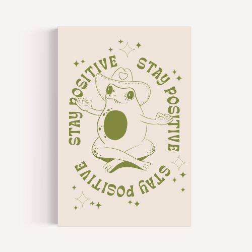 Stay Positive Yoga Frog